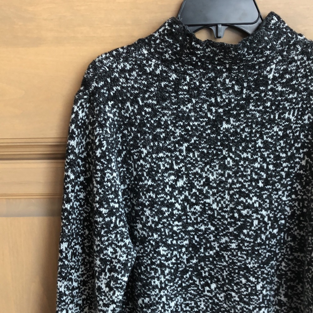 J. Jill mock neck long sleeve speckled gradient ombré knit relaxed sweater dress - Picture 8 of 14